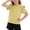 Yellow, variant on BOVXNPU Girls Short Sleeve T-Shirts Solid Short Sleeve T Shirt Ruffled Girls Breathable Soft Summer Tops