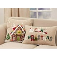 thumbnail image 5 of Fennco Styles Merry Christmas 100% Pure Cotton Decorative Throw Pillow 14" W x 22" L – Natural Holiday Cushion for Christmas, Couch, Bedroom, Living Room and Office Décor, 5 of 6