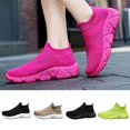 thumbnail image 5 of Womens Slip on Walking Shoes Lightweight Casual Workout Gym Running Shoes Cross Trainer Fashion Sneakers, 5 of 7