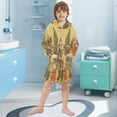 thumbnail image 5 of FORMRS Niños Bathrobe Unisex Hooded Robe Soft Plush Pajamas Sleepwear, Size 2-3T, Party Of Cats, 5 of 7