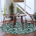 thumbnail image 3 of Round Rug 7Ft Washable Non-Slip, Dark Green Spring Floral Circle Area Rugs for Living Room Bedroom, Farmhouse Flowers Elegant Pastoral Indoor Floor Mats Carpet Runner for Home Decor Aesthetic, 3 of 8