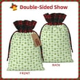 thumbnail image 2 of Kdxio Green Avocado Christmas Drawstring Bags Xmas Buffalo Plaid Candy Bags Linen Treat Bags Christmas Gift Bags for Presents-Black, 2 of 8