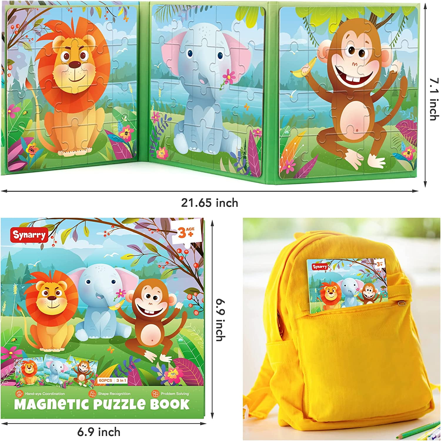 CCLIFE Wooden Jigsaw Puzzles Set for Kids 3-6 Years India