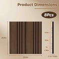 thumbnail image 2 of FRMALL Acoustic Wood Slat Wall Panels, 8-Pack, 24"x24" Soundproof 3D Accent Wall Tiles, DIY Modular Art Design, Walnut, 2 of 10