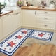 thumbnail image 5 of Juego de dos alfombras de cocina con temática del Día de la Independencia, con felpudos patrióticos antideslizantes con estampado de banderas rojas, blancas y azules para fregadero y cocina., 5 of 5