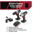 Hyper Tough 20V Max (2Tool Set) 3/8 inch Cordless Drill & 1/4 inch