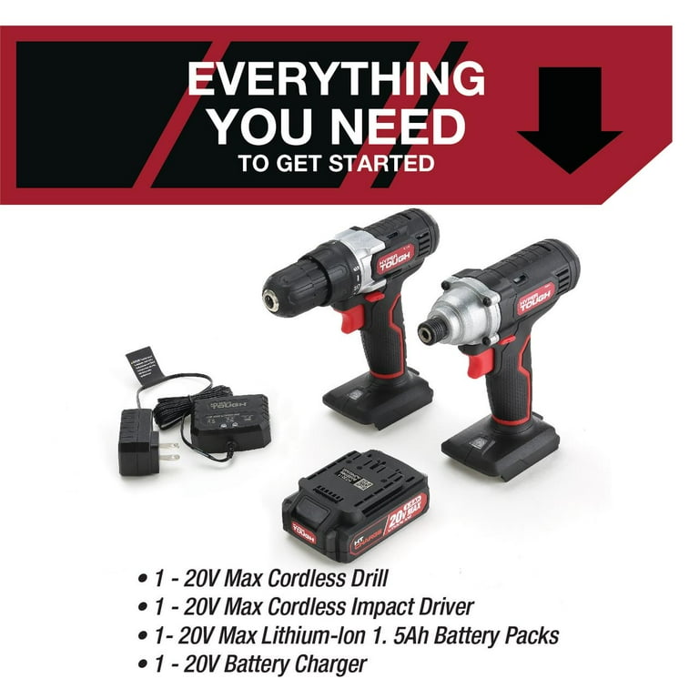 20V Max* Cordless 3/8 In Drill Driver Kit (1) Lithium Ion Battery With  Charger