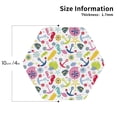thumbnail image 2 of Lsque Undersea Seahorse Pattern 4" Drink Coasters Set of 4, PVC Leather Absorbent Coasters, Table Coaster Set Decorative Coffee Cup Coasters Housewarming Gift -Hexagon, 2 of 6