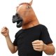thumbnail image 2 of Máscara de látex con cabeza de animal de caballo para fiesta de disfraces de Halloween (marrón), 2 of 5