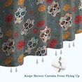 thumbnail image 6 of Gray Flower Skull Pattern Shower Curtain 72"x72" ,Bathroom Decorative Shower Curtains Set with 12 Hooks,Modern Waterproof Washable Shower Curtain, 6 of 6