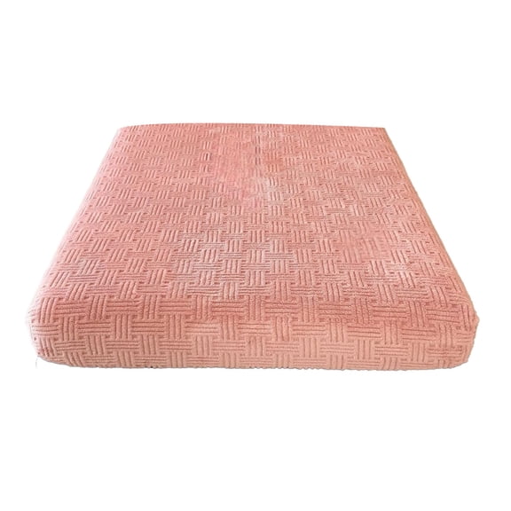 Oioii Winter Thickened Milk Velvet Fitted Sheet, Non-Slip Fleece-Lined Mattress Protector, Plush Single Bed Cover for Bedroom Bedding,Pink