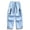 Sky Blue, variant on Men's Baggy Hiking Cargo Pants Outdoor Lightweight Water Resistant Parachute Pants Comfort Adjustable Drawcord Cuffs Flexible Elastic Waist Multi-Pocket