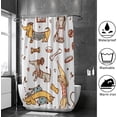 thumbnail image 4 of Coolnut Bath Shower Curtain Liners Funny Dachshund Dogs 66x72in Polyester Waterproof with 12 Curtain Hooks, 4 of 6