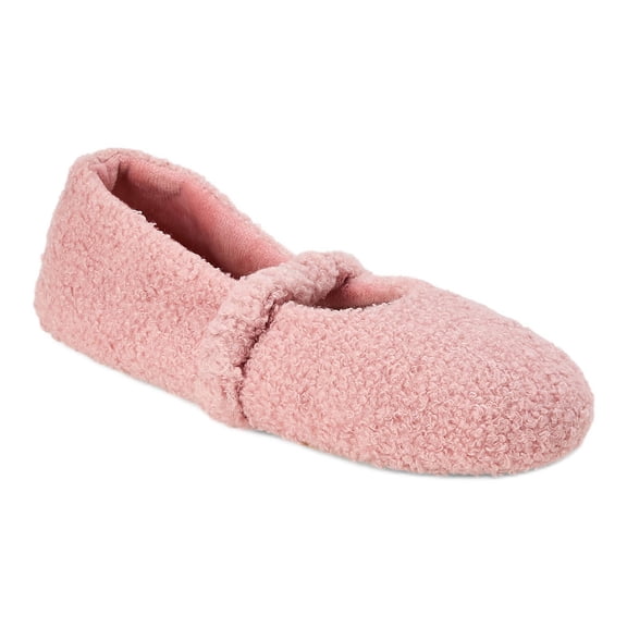Dearfoams Cozy Comfort Women's Mary Jane Ballerina Slippers