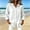 White, variant on Puntoco Women's Hooded Button Down Shirt Jacket, Long Sleeve Pocket Loose Linen Look Sun Protection Beach Cover Up Cardigan Blouse White XL
