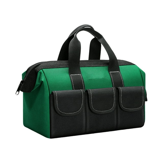 Primegos Sac à Outils avec Poignée Fermeture Éclair Conception à Grande Ouverture Grande Capacité Tissu Imperméable Sac Fourre-Tout Robuste avec Poches