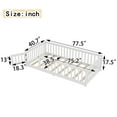 thumbnail image 4 of Jopath Twin Size Floor Bed Frame,Montessori Bed with Guardrails and Door,with Slatted Base,for Kids,Boys,Girls,White, 4 of 9