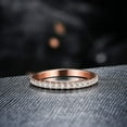 Simulated Rose Gold Plated Ring Cubic Zirconia Stackable Rings Eternity