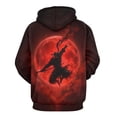 thumbnail image 2 of LAOLIUSN Men’s All-Over Print Ninja Hoodie – 3D Moon Warrior Graphic Pullover Sweatshirt, Stretch Fabric S–4XL, 2 of 7