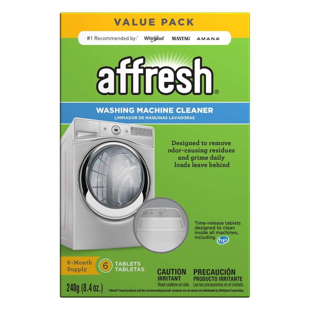 Affresh W10501250 Washing Machine Cleaner, 6 Tablets Cleans Front Load