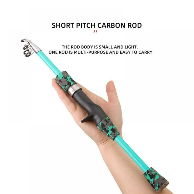 Portable Mini Fishing Rods, Carbon Fiber Telescopic Fishing Pole Fishing  Equipment for Carp Bass Trout Fishing Travel