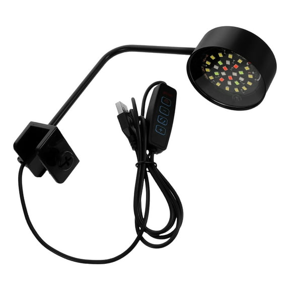 Homoyoyo Color-Changing Aquarium Spot Lights, Black, USB Powered LED Fish Tank Lighting, Easy Installation, Energy Efficient