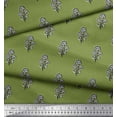 thumbnail image 2 of Soimoi Cotton Voile Fabric Leaves & Floral Block Printed Craft Fabric by The Yard 42 Inch Wide, 2 of 3