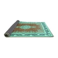 thumbnail image 2 of Ahgly Company Indoor Rectangle Medallion Turquoise Blue Traditional Area Rugs, 7' x 9', 2 of 4