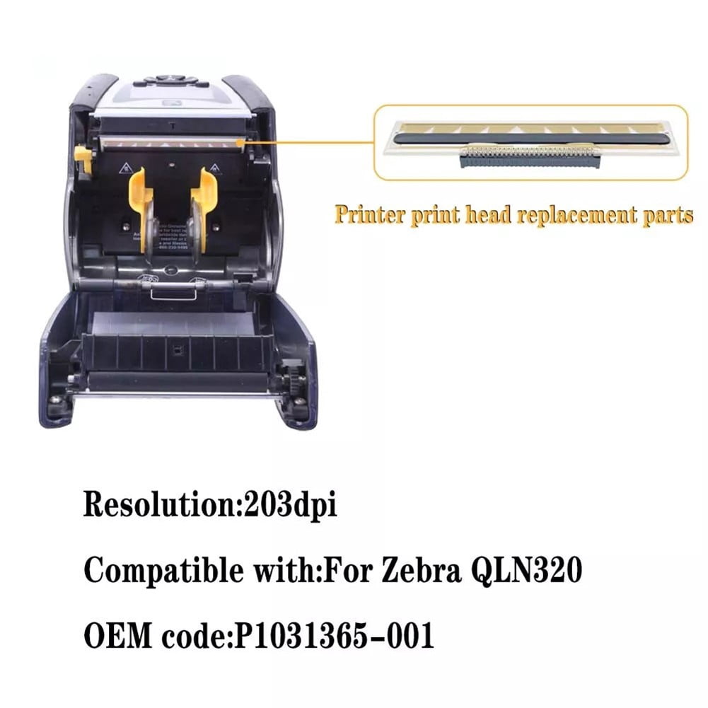 yaaqii P1031365-001 New Printhead for Zebra QLn320 Thermal Label Printer 203dpi