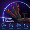 thumbnail image 3 of FDW Office Chair Ergonomic High, Footrest Lumbar Support and Headrest, Red, 3 of 7