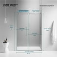 thumbnail image 7 of Serene Valley 72 x 76 Inch Big Roller Frameless Sliding Shower Door, Chrome, 7 of 7