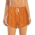 thumbnail image 2 of Fotbe Orange Glitter Womens High Waist Running Shorts Athletic Workout Quick Dry Shorts for Women with Pockets Gym Yoga Summer Shorts-X-Large, 2 of 9
