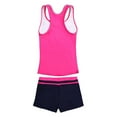 thumbnail image 4 of PROALLO Girls Bathing Suits Two-Piece Swimsuit with Boyshorts Vest-Style Tankini(10-11T Yellow), 4 of 4