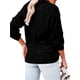 thumbnail image 2 of Túnica con cremallera para mujer, blusas de manga larga con cuello en V profundo, blusas holgadas informales, trajes de verano, negro, xl Noticed AP003810-04, 2 of 5
