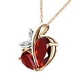 thumbnail image 2 of Galaxy Gold 14K Solid Yellow Gold 16" Modern Heart Necklace with 5.36 CT Natural Diamonds and Rubies, 14"-24" Sizes, July Birthstone, Symbol of Passion, 2 of 3
