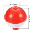 thumbnail image 2 of Unique Bargains 1.25 Inch Fishing Bobbers, 30 Pack Plastic Push Button Round Fishing Float, 2 of 7