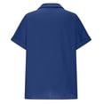 thumbnail image 3 of CUSTG Women Casual T-Shirts Simple Solid Color Summer T-Shirt With Collar Design Short Sleeved Full Zip Design And Fashionable T Shirt Relaxed Fit Tops, 3 of 3