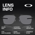 thumbnail image 4 of Oakley OO4124 Gauge 8 Rectangle Shaped Non-Polarized Sunglasses for Men - Includes Official Eyewear Kit - Matte Black Frame with Grey Lens, 4 of 7
