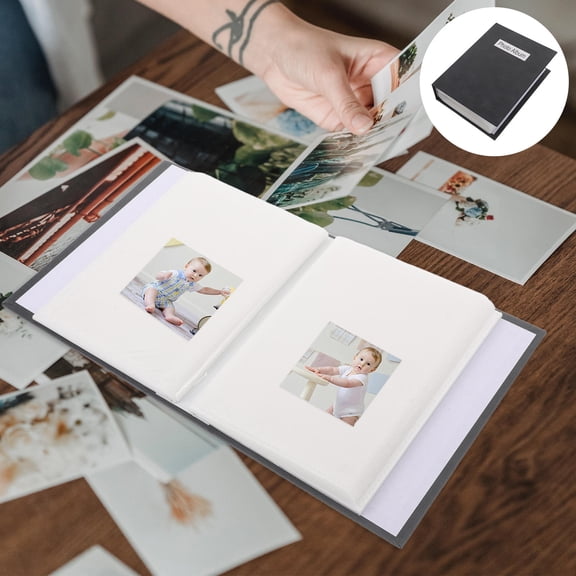 COOPHYA Black Scrapbook Binder Album with Foldable Pages for Photo, Postcard, and Memory Storage Organizer