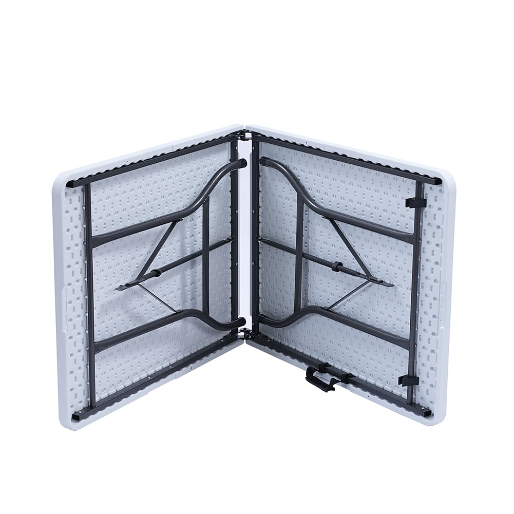 Kadyn Folding Table, Portable Folding Table for Ourdoor, Steel Camping Table for Indoor, White Kadyn Folding Table, Portable Folding Table for Ourdoor, Steel Camping Table for Indoor, White