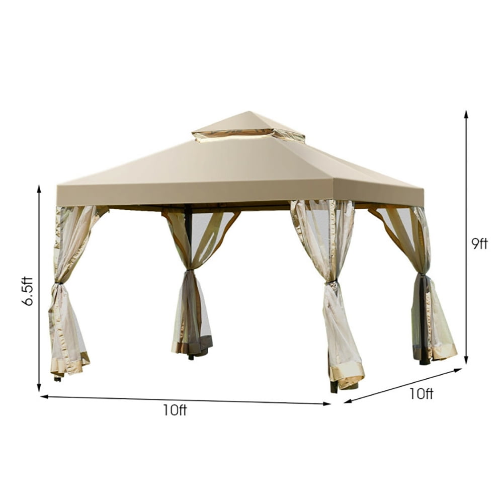 Aimee Lii Outdoor 2-Tier 10 Feet x 10 Feet Screw-free Structure Shelter Gazebo Canopy, Outdoor Canopy Aimee Lii Outdoor 2-Tier 10 Feet x 10 Feet Screw-free Structure Shelter Gazebo Canopy, Outdoor Canopy