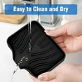 thumbnail image 2 of Qnjujn Silicone Bathroom Soap Dishes with Drain Spout-Bathroom and Kitchen Sink Organizer, Sponge Holder, Dish Soap Tray, for Dispenser, Scrubber, Bottle, Cup on Sink or Counter Black, 2 of 6