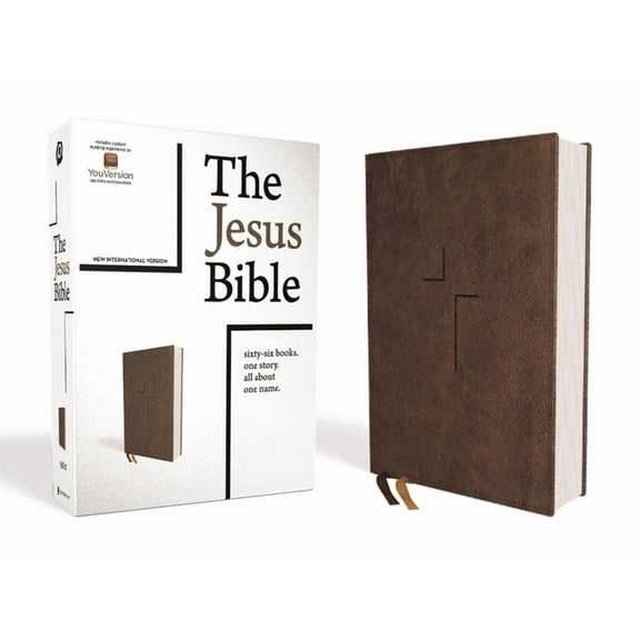 The Jesus Bible, NIV Edition, Leathersoft, Brown, Comfort Print, (Hardcover)