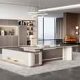 thumbnail image 4 of Boss Office Desk Simple Modern Light Luxury Boss President Office Furniture Desk Manager Supervisor Desk Large Luxurious My Lux Decor Round, 4 of 14