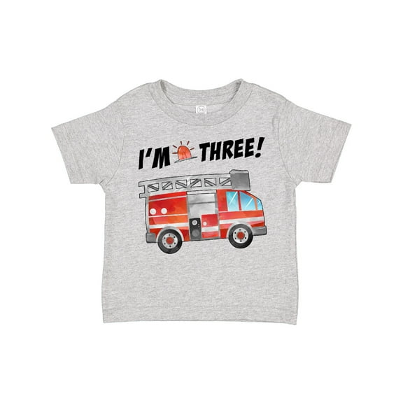 Inktastic I'm 3 Fire Truck 3rd Birthday Boys or Girls Toddler T-Shirt