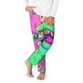 thumbnail image 2 of Pofeuu Psychedelic Cartoon Frog Print Teenagers' Pajama Pants, Soft Lounge Pajama Pants with big pockets for Men Plaid Pj Bottoms-Large, 2 of 6