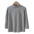 thumbnail image 2 of Generic Little Girls and Boy Long Sleeve Tee Shirts Soft Turtleneck Layering Pullover Slim Stretchy Tops for Casual Soft Comfortable Clothing7-8 Years1-White, 2 of 4