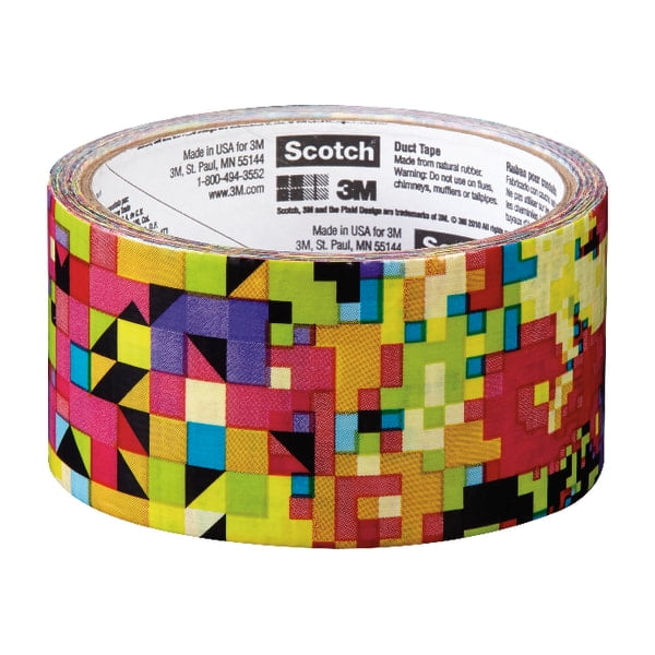 Scotch® Colored Duct Tape, 1 7/8" x 10 Yd., Crazy Pattern