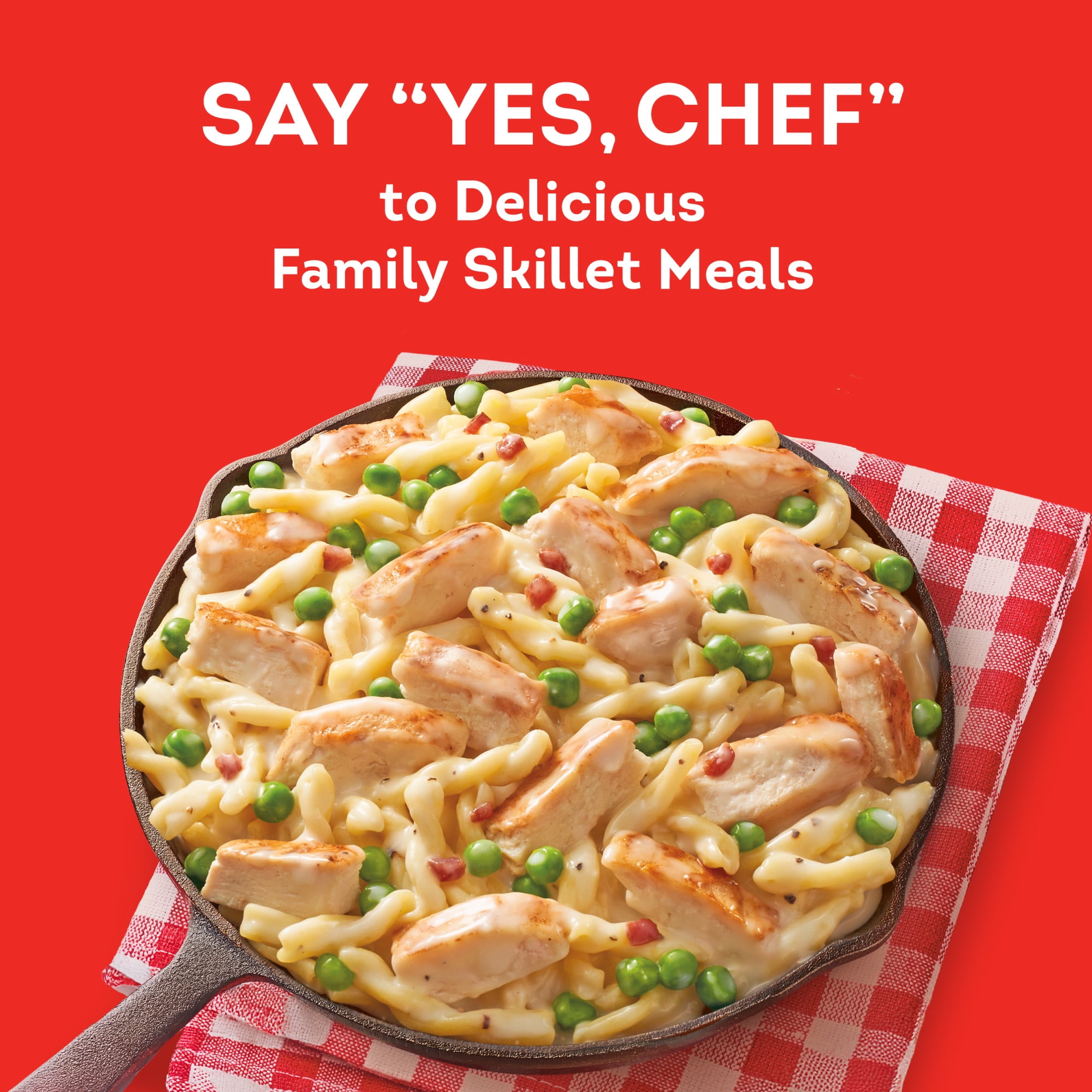 Chef Boyardee Chicken Carbonara, Family Size Skillet Meal, Frozen Meal, 40 oz. (frozen)