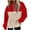 Khaki, variant on Women's Fashionable Loose Casual Long Sleeved Sweatshirt Hooded Pocket Hoodie Solid Color Top Blue S